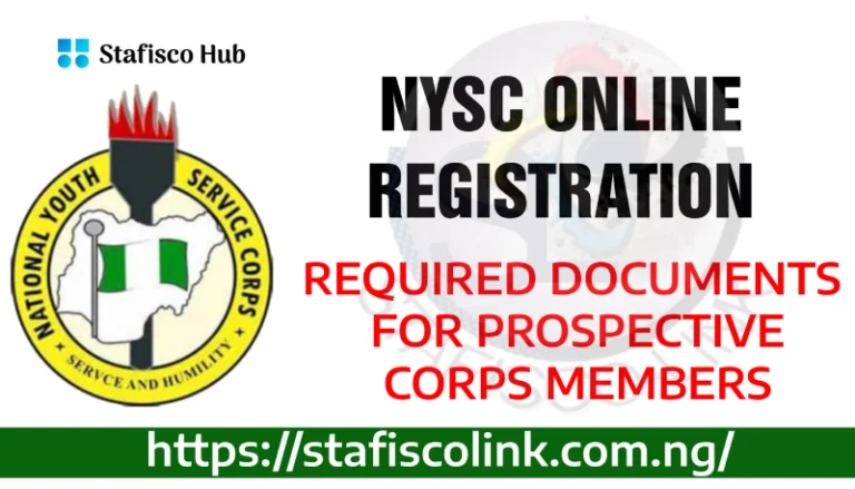 NYSC Online Required Documents