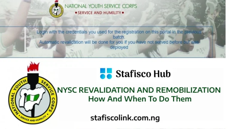 NYSC Revalidation And Remobilization