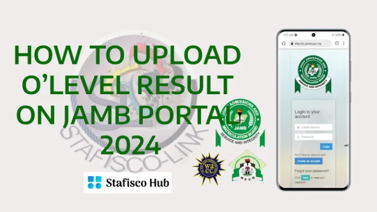 Upload O'Level Result on JAMB Portal 2