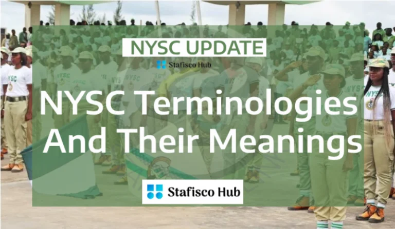 nysc terminologies and their meanings
